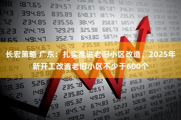 长宏策略 广东：扎实推进老旧小区改造，2025年新开工改造老旧小区不少于600个
